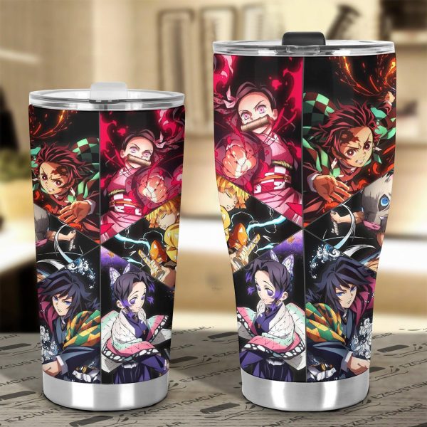 demon slayer car tumbler cup anime car accessories porter fan art ydvet