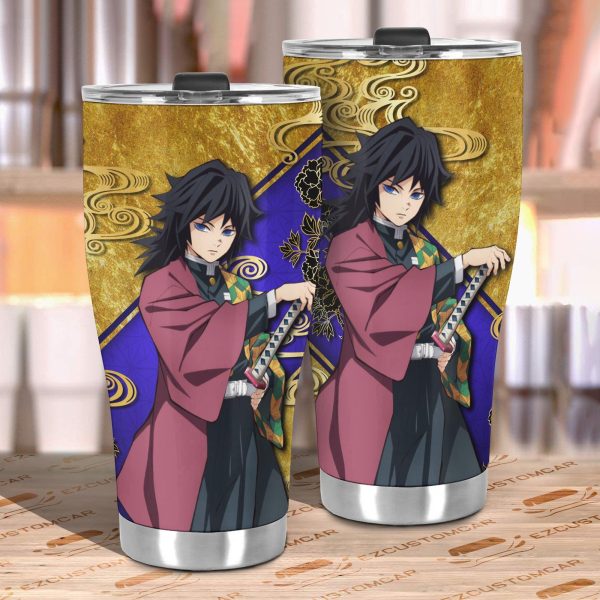 demon slayer car tumbler cup giyu tomioka car accessories xw13p