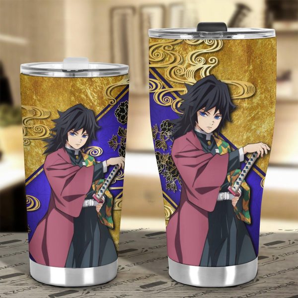 demon slayer car tumbler cup giyu tomioka car accessories zhnya