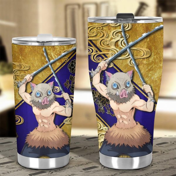 demon slayer car tumbler cup hashibira inosuke car accessories unnpd