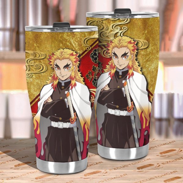demon slayer car tumbler cup kyojuro rengoku car accessories nydy9