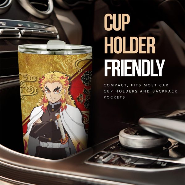 demon slayer car tumbler cup kyojuro rengoku car accessories qepsd