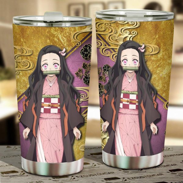 Nezuko Kamado Tumbler Cup Custom Demon Slayers Anime Car Accessories