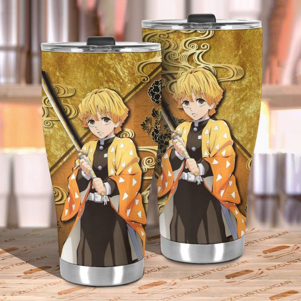 demon slayer car tumbler cup zenitsu agatsuma car accessories pyhio
