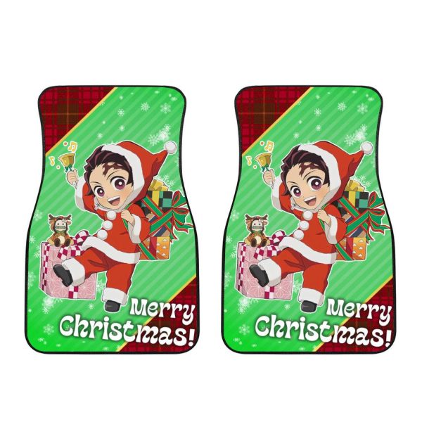 demon slayer christmas car floor mats tanjiro kamado dqv6k