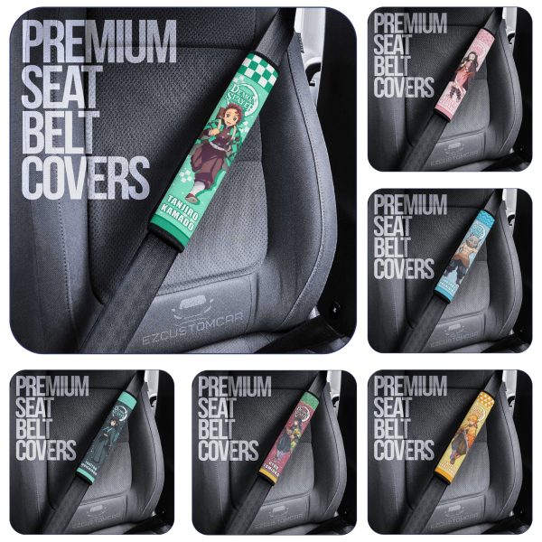 Demon Slayer Custom Car Seat Belt Covers – Perfect Accessory For Anime Fans!