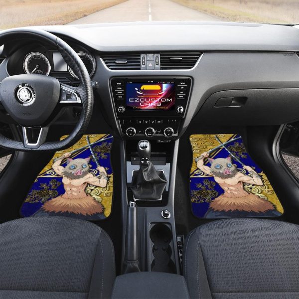 demon slayer hashibira inosuke car floor mats l3nf8