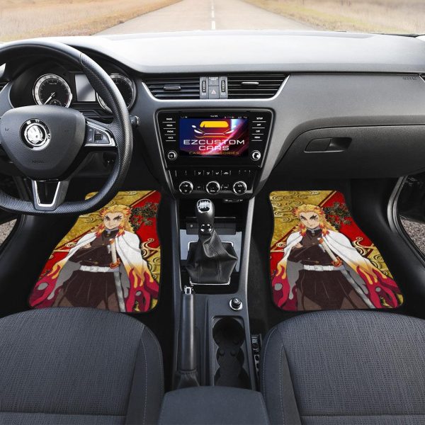 demon slayer kyojuro rengoku car floor mats qlzye