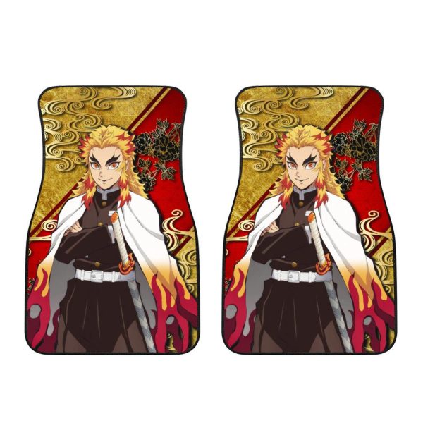 demon slayer kyojuro rengoku car floor mats subjr