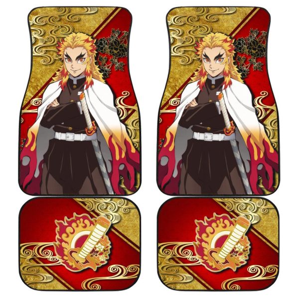 Demon Slayer Anime Car Floor Mats Car AccessoriesKyojuro Rengoku Christmas