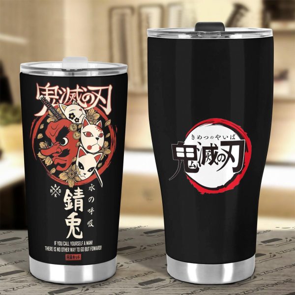 demon slayer mug anime tumbler sakonji mask car accessories q524c