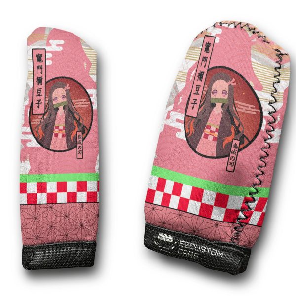 Demon Slayer Nezuko Shift Knobs Car Covers Set Custom Anime Car Accessories