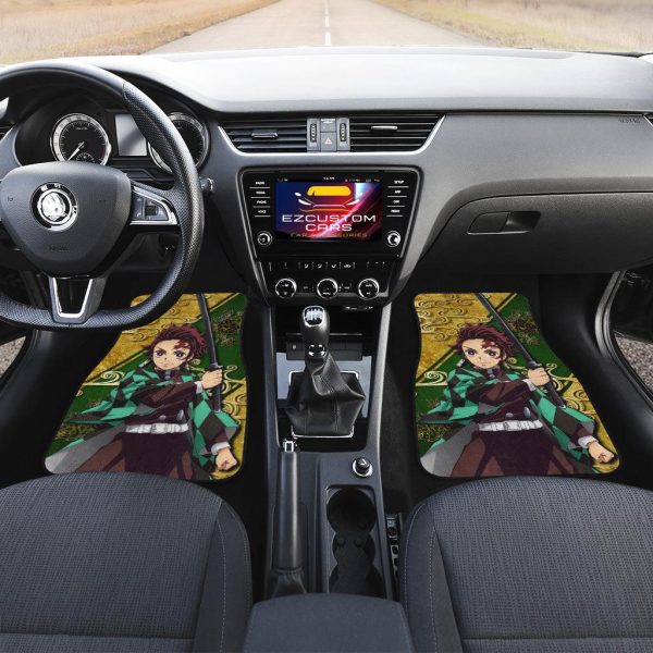 demon slayer tanjiro kamado car floor mats nr9iu