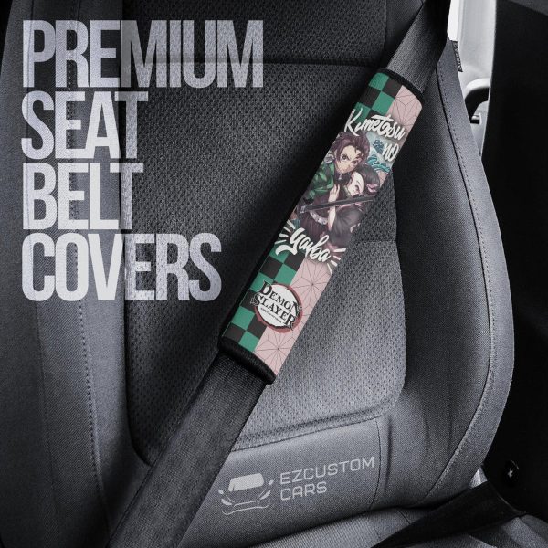 Demon Slayer Tanjiro x Nezuko Car Accessories Anime Seat Belt Covers