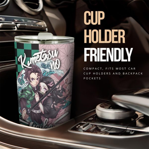 demon slayer tanjiro x nezuko car tumbler cup anime car accessories i1gke