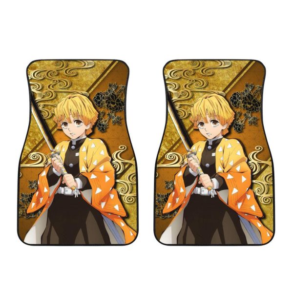 demon slayer zenitsu agatsuma car floor mats jc4yx