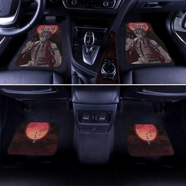 demon slayers anime car floor mats akaza kimetsu no yaiba cz2jd