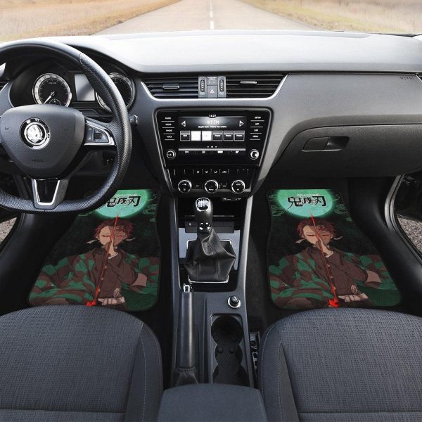demon slayers anime car floor mats tanjiro kamado kimetsu no yaiba gtrir