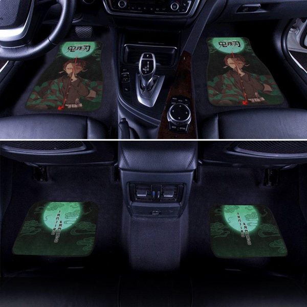 demon slayers anime car floor mats tanjiro kamado kimetsu no yaiba l3lgf
