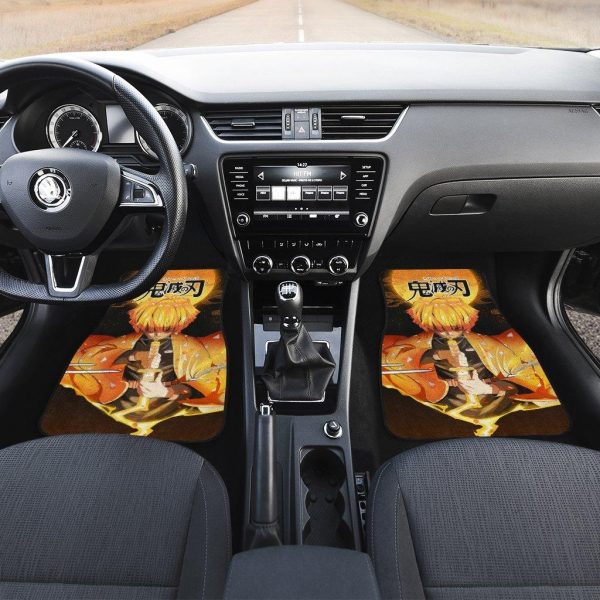 demon slayers anime car floor mats zenitsu agatsuma kimetsu no yaiba dz7xb