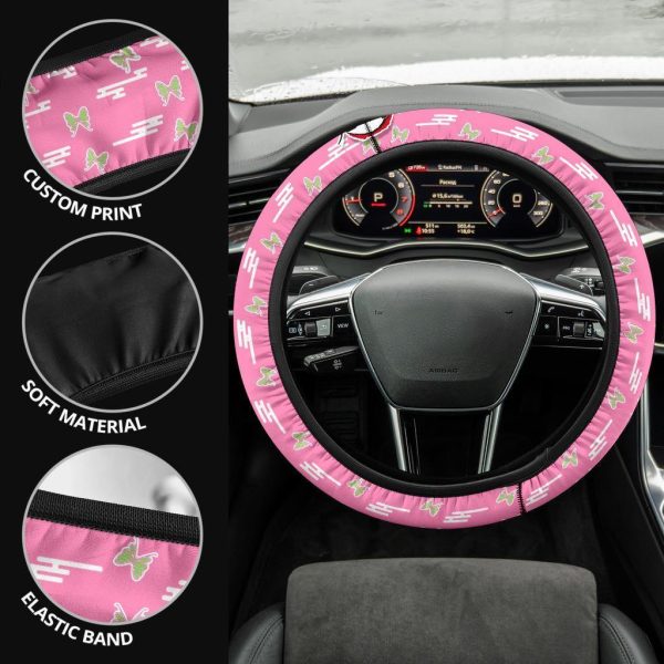 demon slayers anime steering wheel cover anime car accessories kanao tsuyuri wlhxh