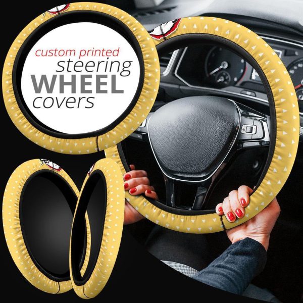 demon slayers anime steering wheel cover anime car accessories zenitsu agatsuma efyg0