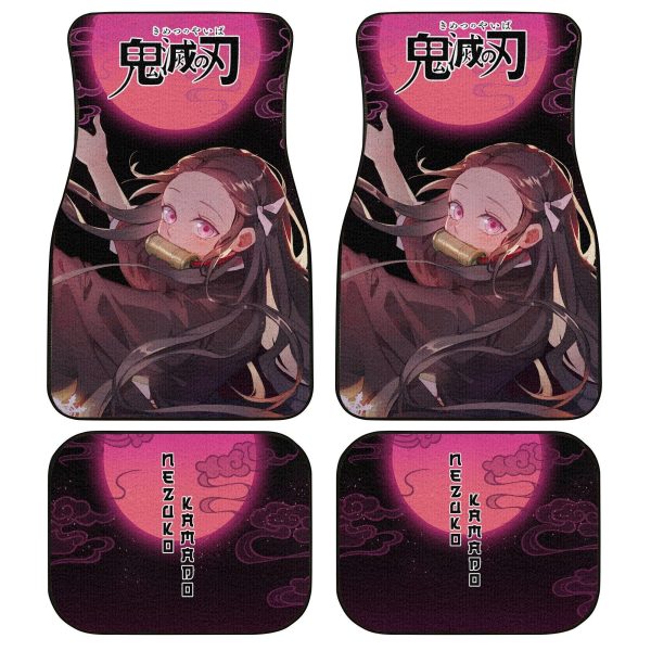 Demon Slayers Car Accessories Nezuko Anime Car Foor Mats Demon Slayers Car Accessories Nezuko Anime Car Foor Mats