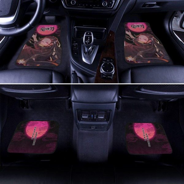 demon slayers car accessories nezuko anime car foor mats vcvah