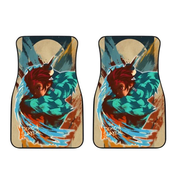 demon slayers car mats tanjiro kamado custom car accesorries wtpdd