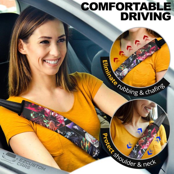Demon Slayers Seat Belt Covers Custom Anime Car Accessories Porter Fan Art