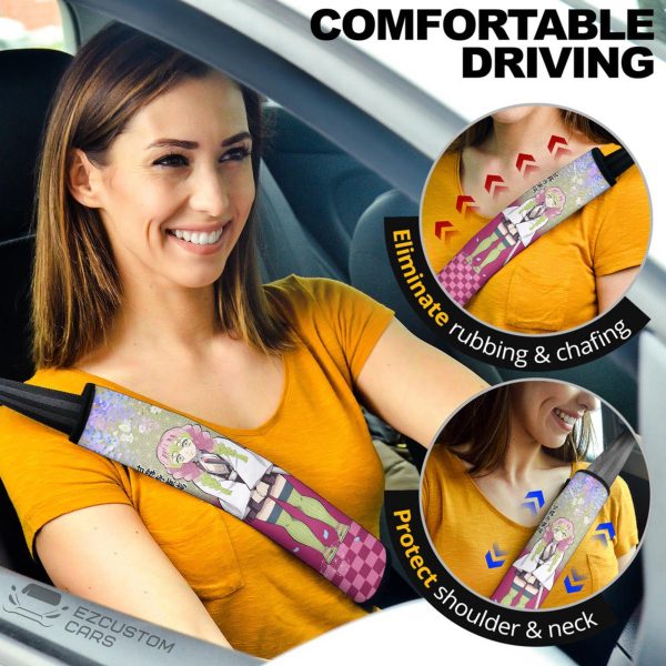Demon Slayers Seat Belt Covers Kanroji Custom Anime Car Accessories