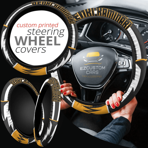 denki kaminari anime steering wheel cover custom anime my hero academia car accessories xd3y3