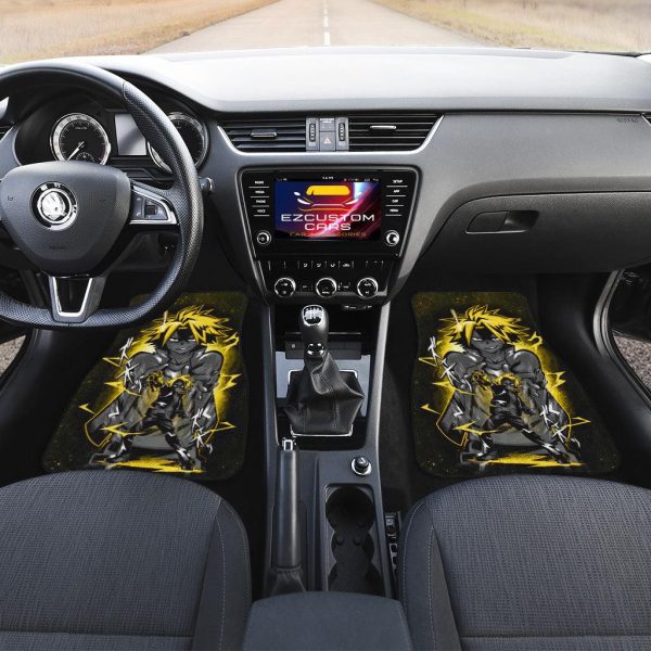 denki kaminari car floor mats custom mha anime car accessories b43pb