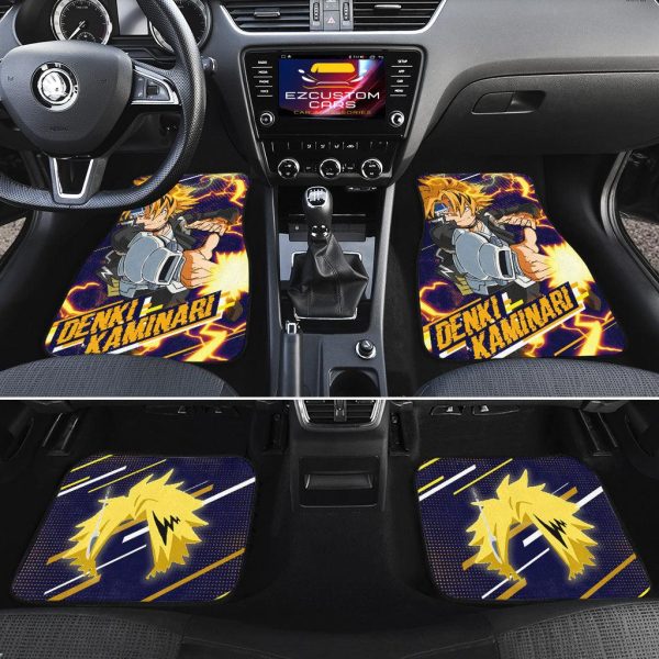 denki kaminari car floor mats custom my hero academia anime car accessories 5c5aa
