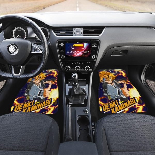 denki kaminari car floor mats custom my hero academia anime car accessories jaonb