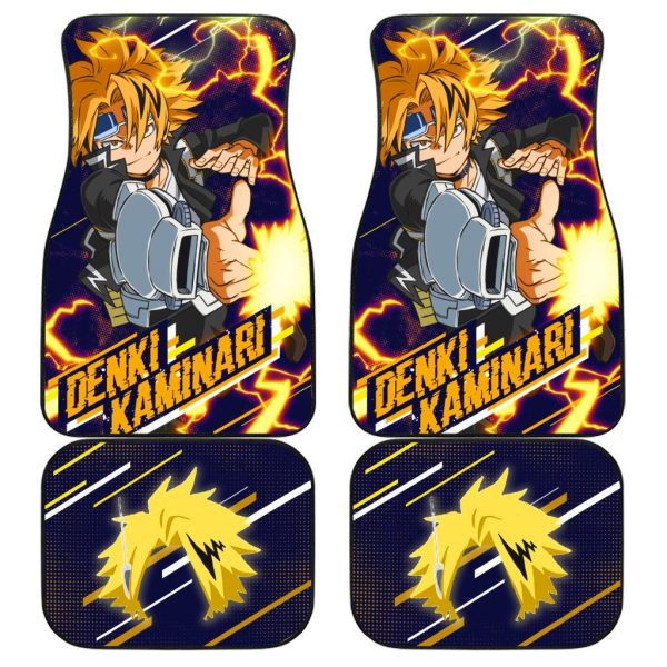 Denki Kaminari Car Floor Mats Custom My Hero Academia Anime Car Accessories