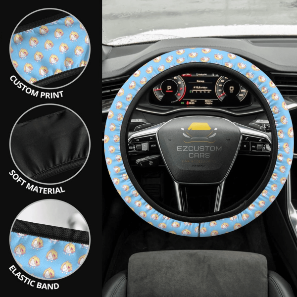 denki kaminari my hero academia anime steering wheel cover anime car accessories lbntc