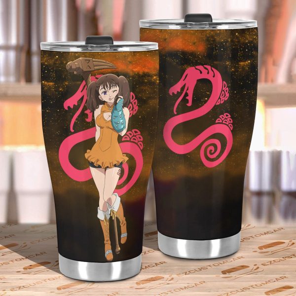 diane seven deadly sins car tumbler cup custom anime car accessories 9mdvn