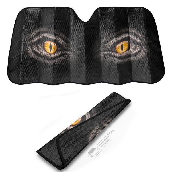 dinosaur angry eyes triceratops car sun shade hr44h