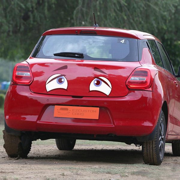 Upset Eyes Car Sticker Custom Cartoon Car Accessories
