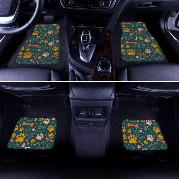 Dog Paw Pattern Car Floor Mats