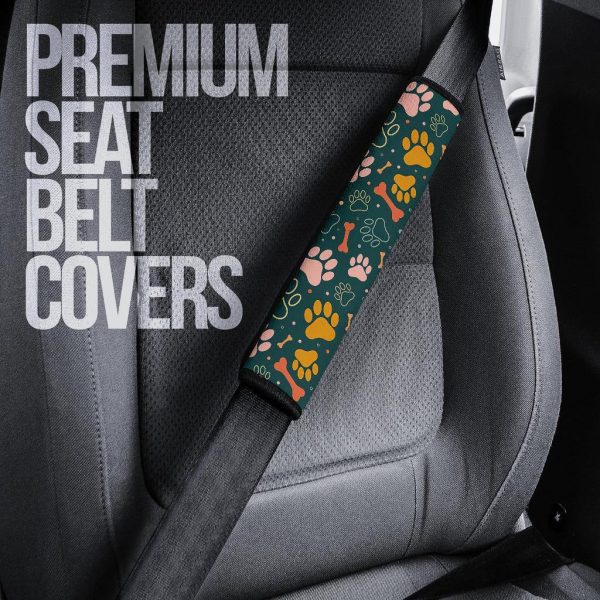 dog paw pattern custom seat belt covers gh53z