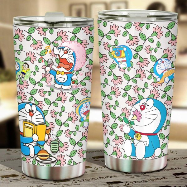 Doraemon Happy Stainless Steel Tumbler Doraemon Anime Car Accessories