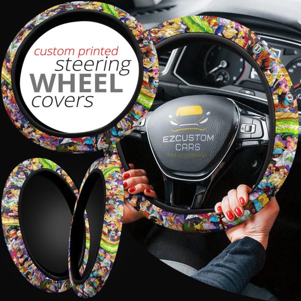 dragon ball anime steering wheel cover custom anime car accessories 3ptvt