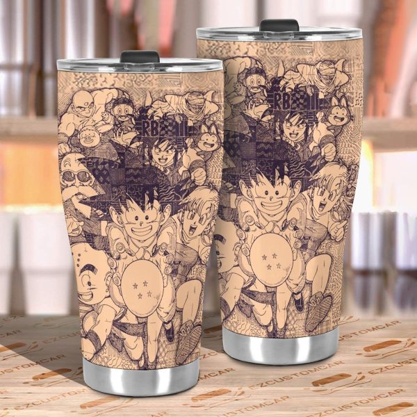 dragon ball car tumblers cup anime car accessories mix manga 2zln1