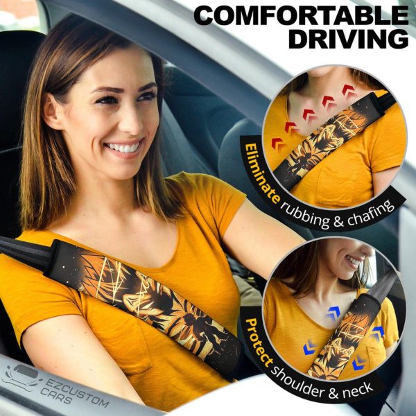 Dragon Ball Z Anime Seat Belt Covers Anime Car Accessories Golden Vegeta