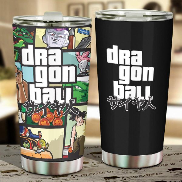 Dragon Ball Z Car Accessories Anime Car Tumbler Cup Goku Blue x Red