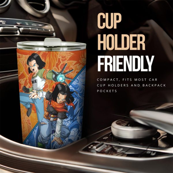 Dragon Ball Z Tumbler Anime Mug Car Accessories Android 17