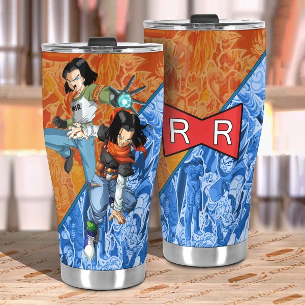dragon ball z tumbler anime mug car accessories android 17 ktl9g