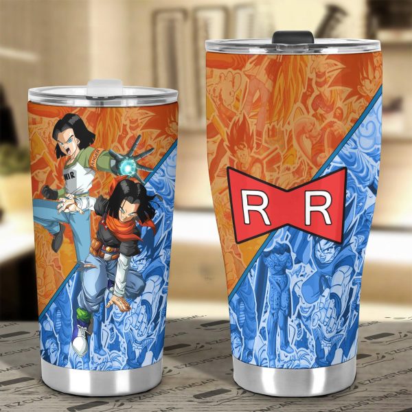 dragon ball z tumbler anime mug car accessories android 17 uopyv